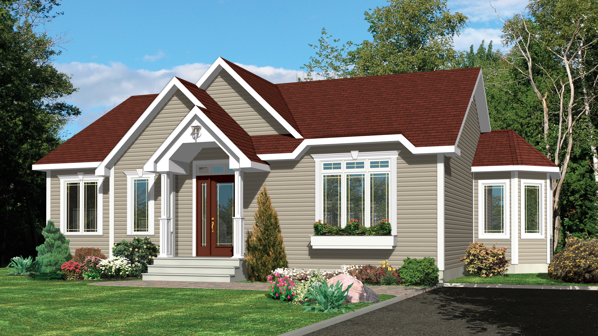 Simcoe Model Tradition and onestorey house Guildcrest is the