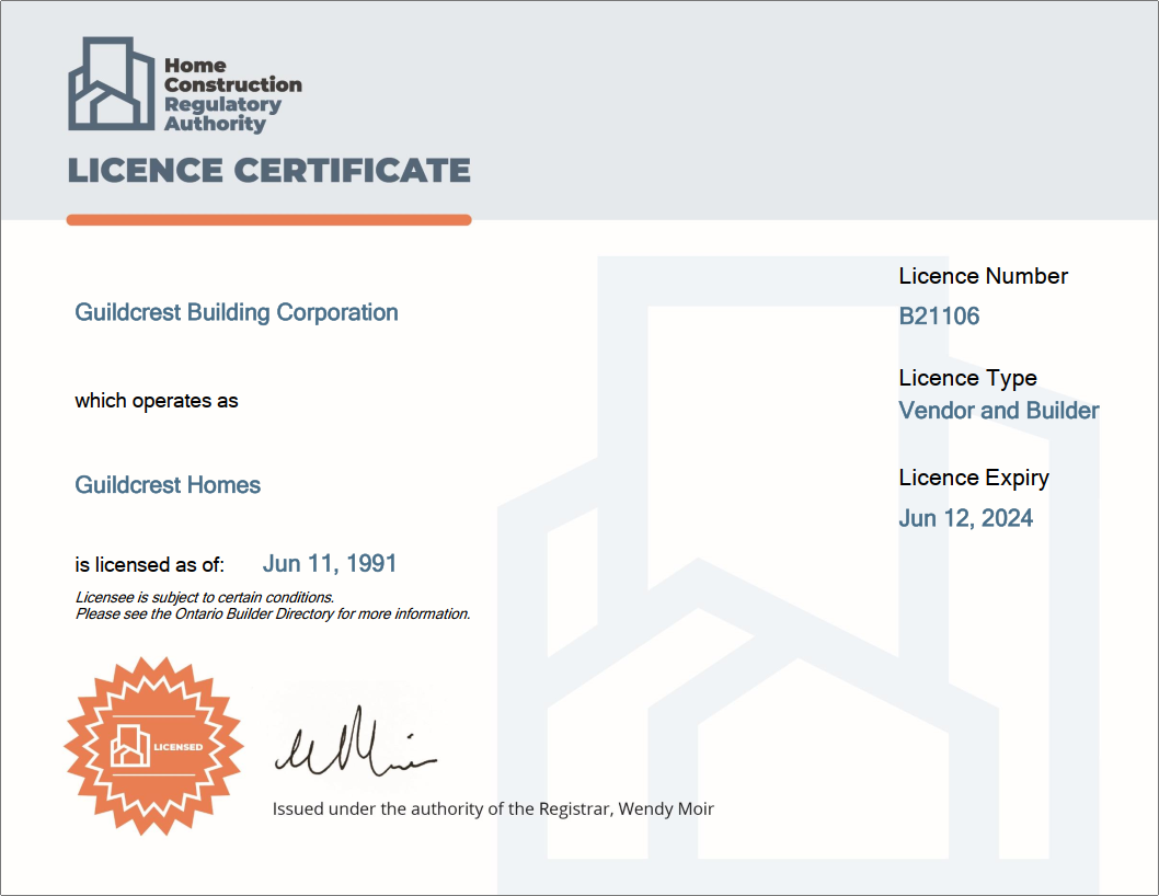 HCRA Licence GuildcrestGuildcrest